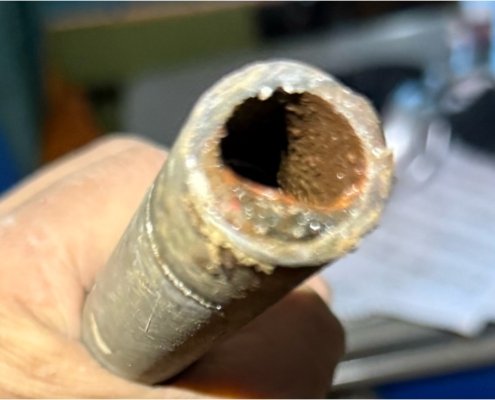 Old Galvanized Water Line Before Repiping Portland Repipe Specialist In Portland